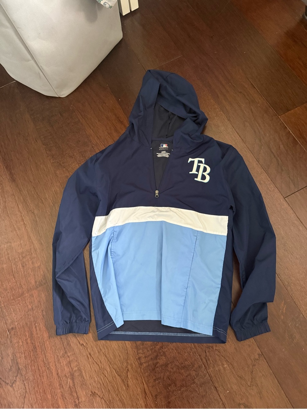 Tampa Bay Rays Navy & Light Blue Pullover Windbreaker